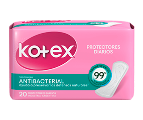 Protector diario antibacterial paquete